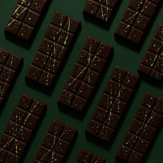 Pistachio Kunafa Dark Chocolate Bar – In-House 47% Pistachio Cream Filling | Dubai-Inspired Artisan Chocolate