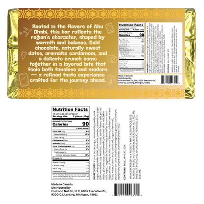 Golden Crunch Caramel Chocolate Bar - Viral Abu Dhabi Chocolate