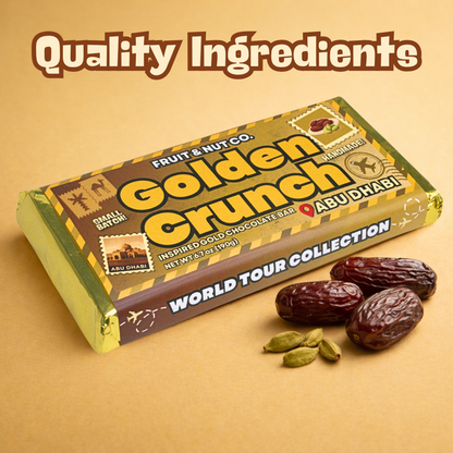 Golden Crunch Caramel Chocolate Bar - Viral Abu Dhabi Chocolate