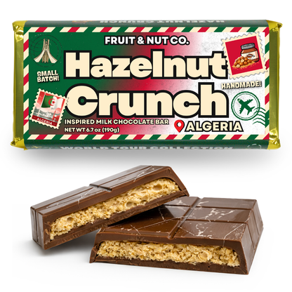 Hazelnut Crunch Milk Chocolate Bar - Algeria Inspired Chocolate Bar
