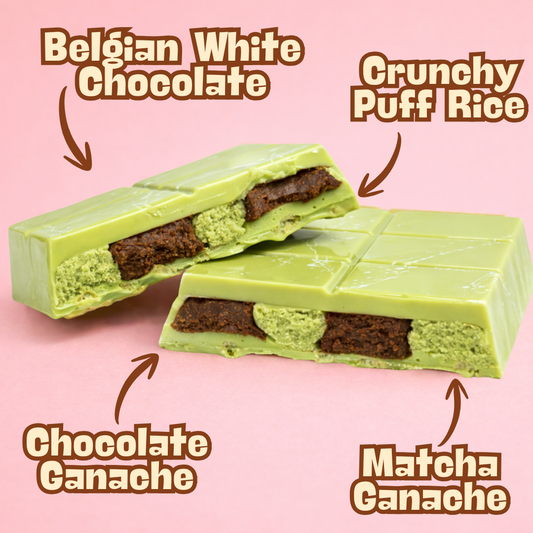 Matcha Crunch White Chocolate Bar - Japan Inspired Chocolate Bar