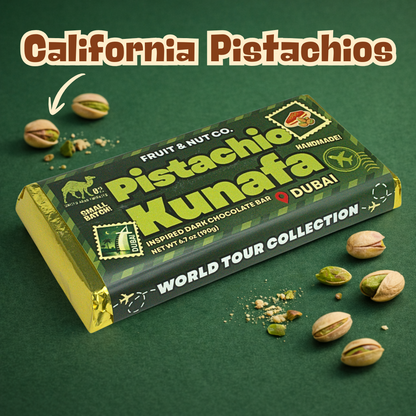 Pistachio Kunafa Dark Chocolate Bar - Viral Dubai Chocolate