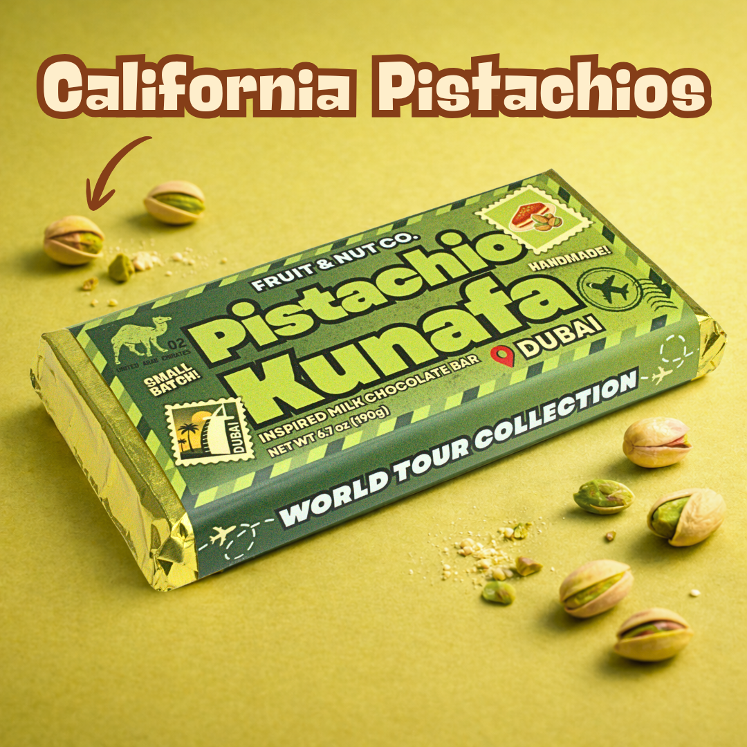 Pistachio Kunafa Milk Chocolate Bar - Viral Dubai Chocolate