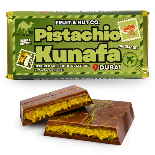 Pistachio Kunafa Milk Chocolate Bar - Viral Dubai Chocolate