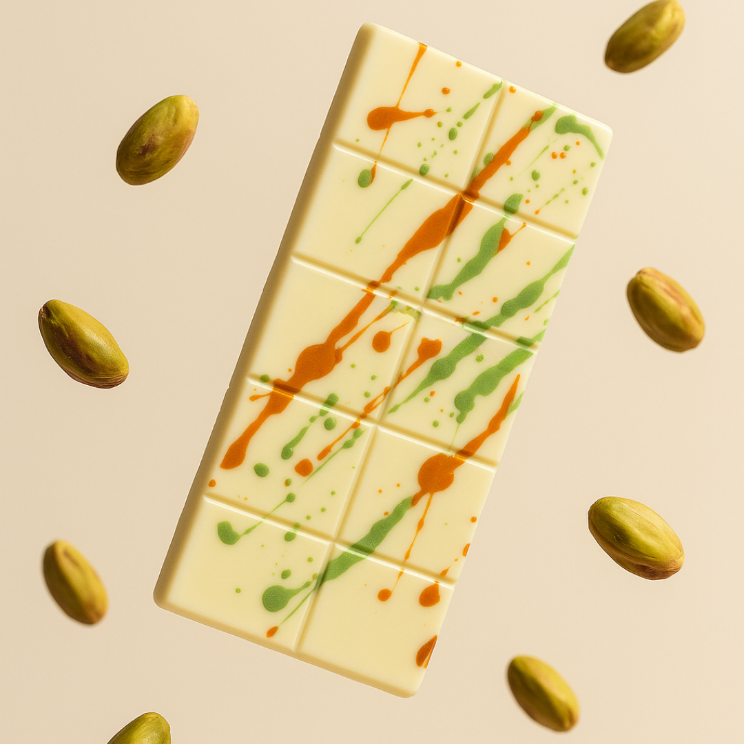 Pistachio Kunafa White Chocolate Bar - Dubai Chocolate
