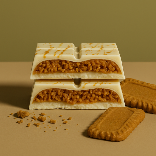 White Chocolate Bar with Biscoff & Kataifi Filling | Dubai-Inspired Artisan Chocolate | Gourmet Dessert Bar
